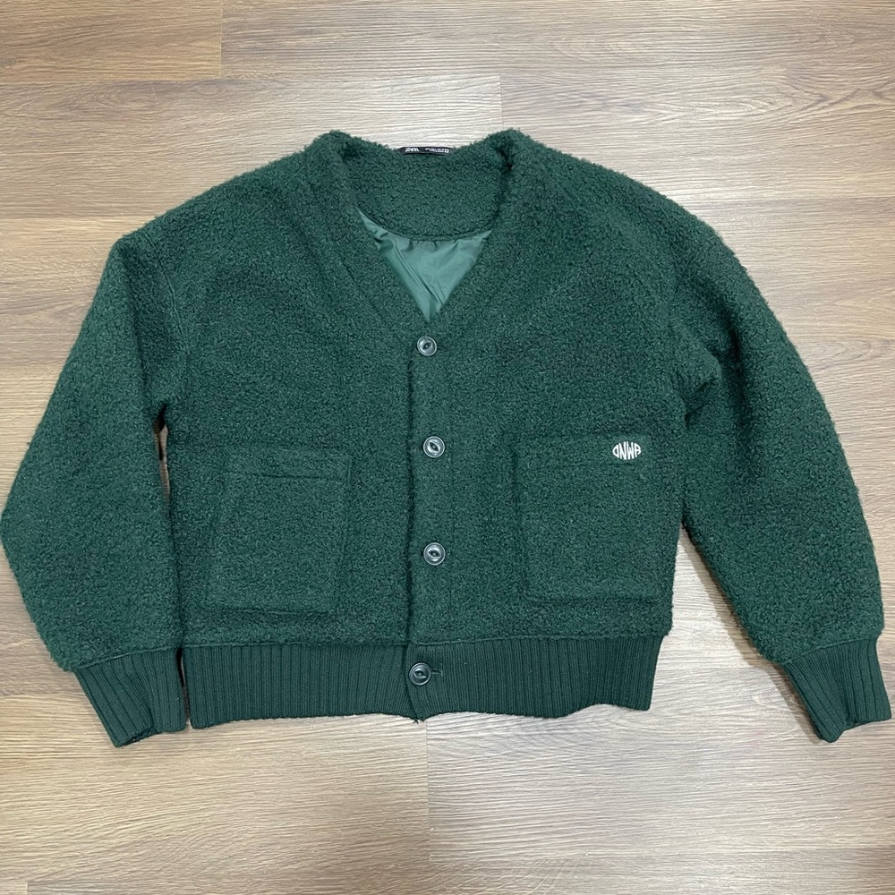 🔴 (SOLD) ZARA man boucle chenille oversized cardigan jacket